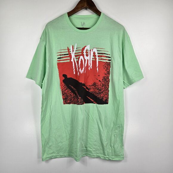 Korn Men's Size XL Green Red Short Sleeve T Shirt - Picture 1 of 4